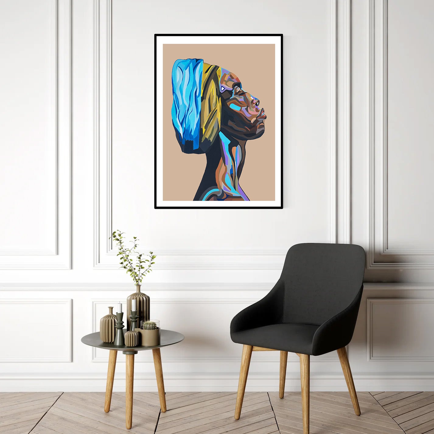 Desert Blues | Abstract Portrait Print