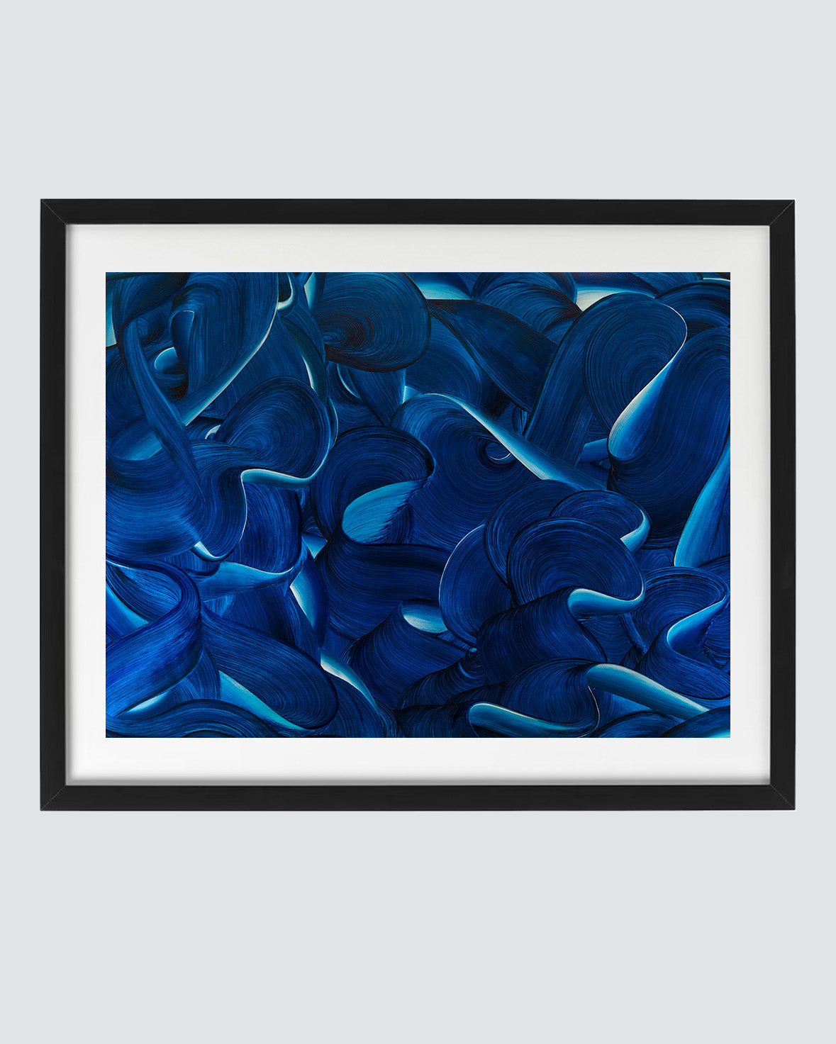 Deep Blue Abstract Art Print